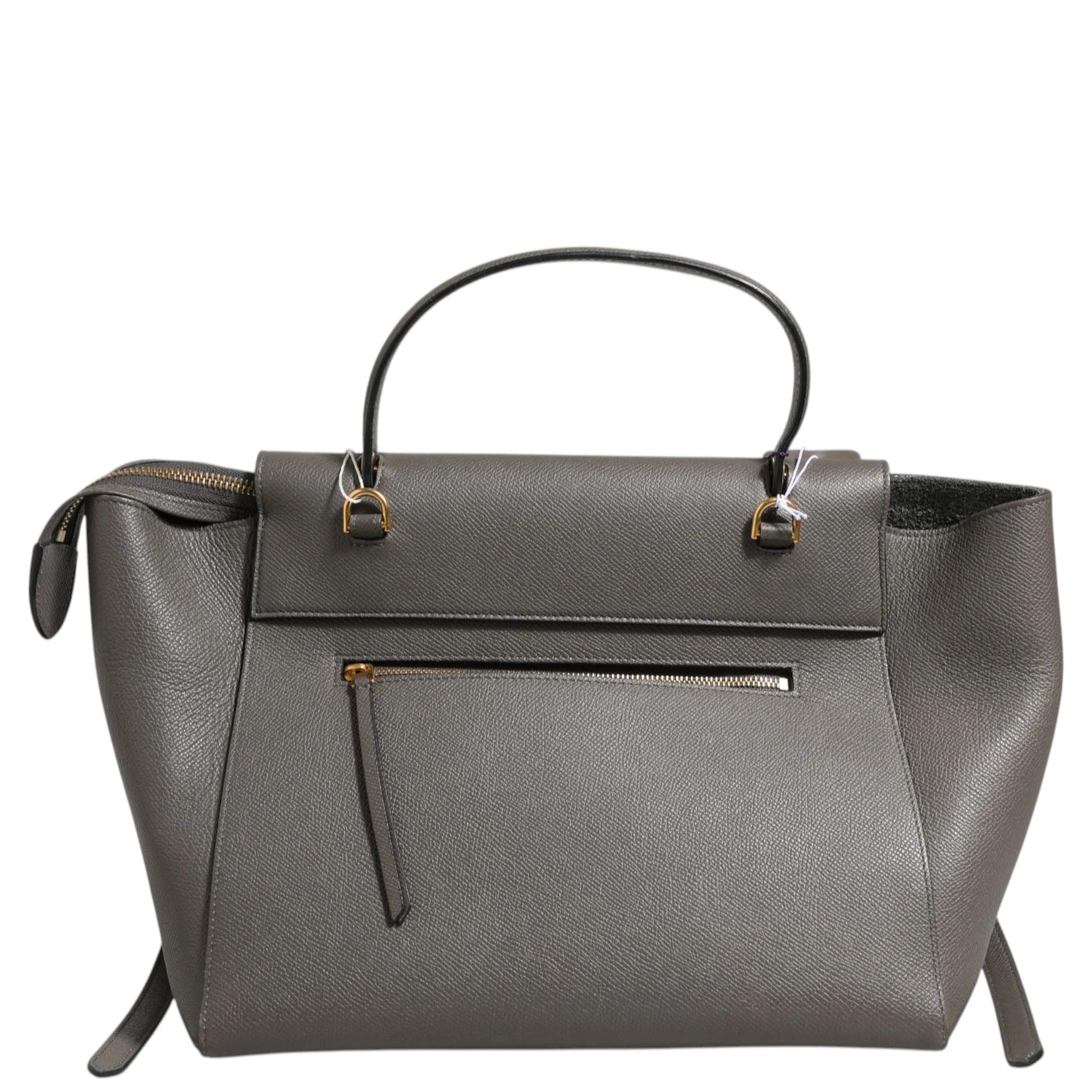 Nano Belt Bag in Grained Calfskin Grey