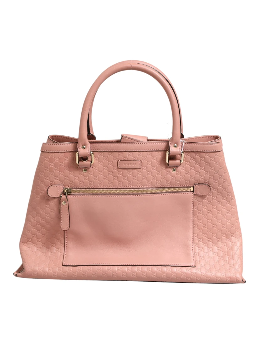 Microguccissima Leather Medium Tote Bag