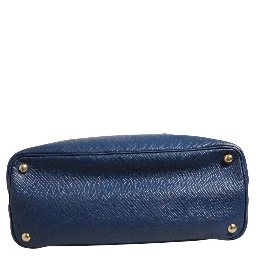 Blue Saffiano Leather 2way Bag