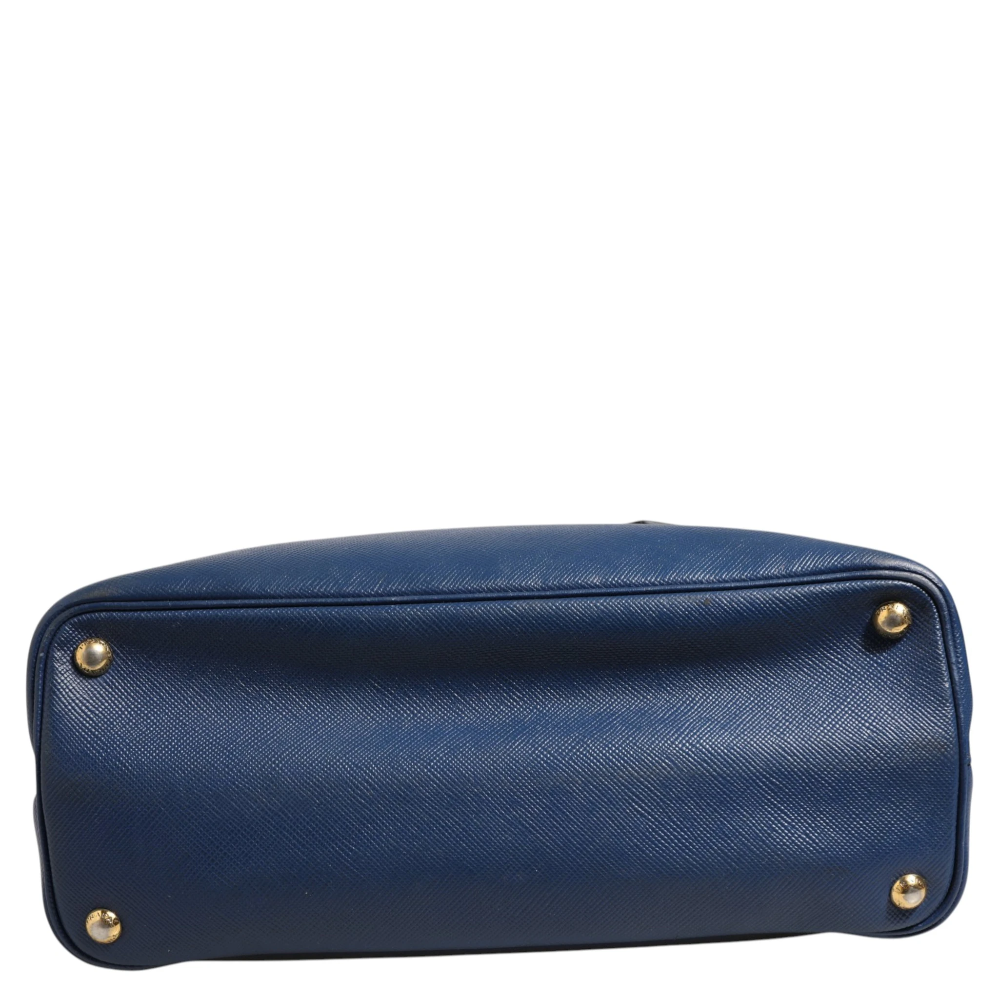Blue Saffiano Leather 2way Bag