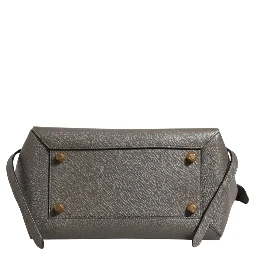 Nano Belt Bag in Grained Calfskin Grey