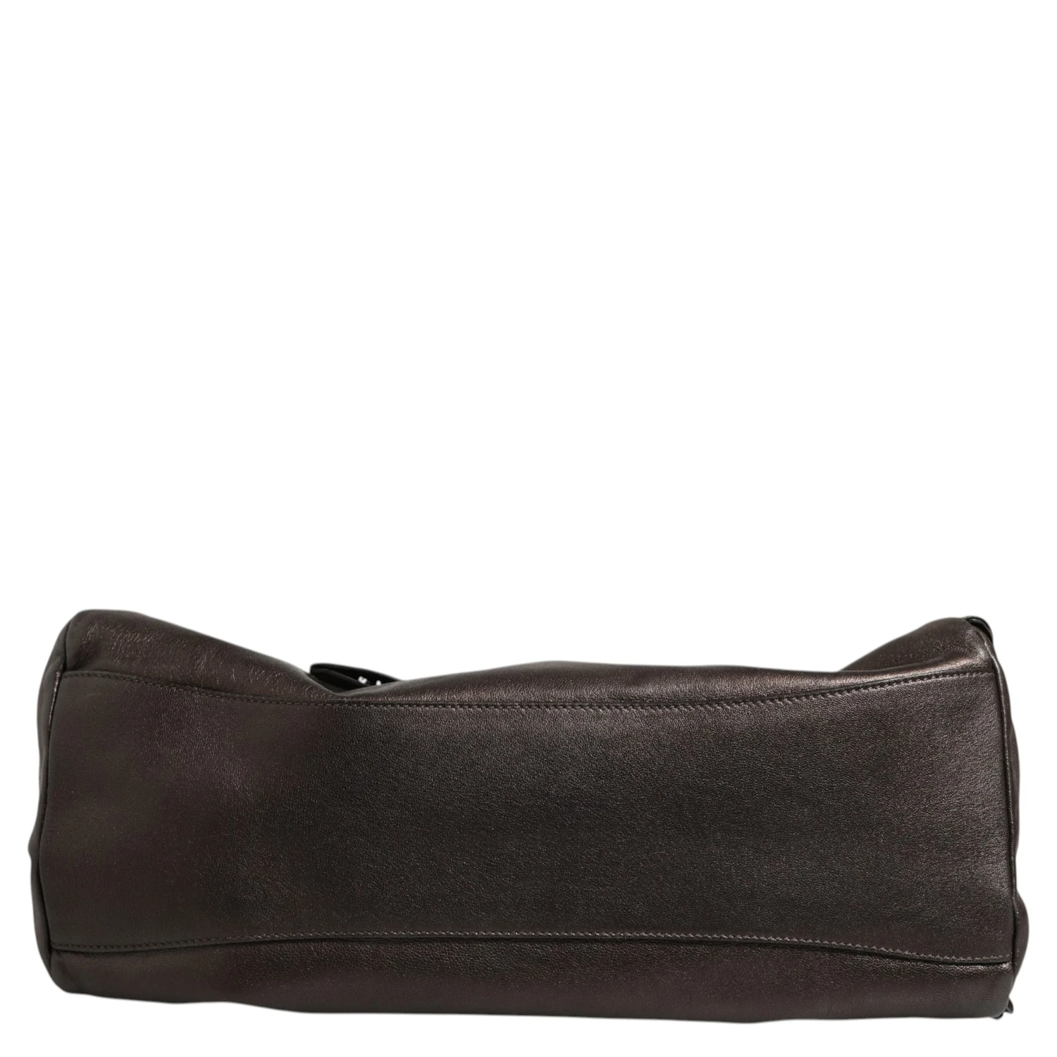 Metallic Nappa Leather Ruffle Shoulder Bag