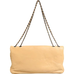 Beige Lambskin Giant Reissue Mademoiselle Lock Flap Bag