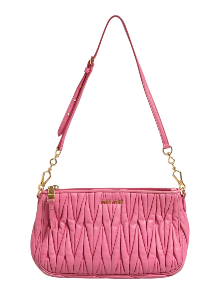 Matelassé Leather Shoulder Bag