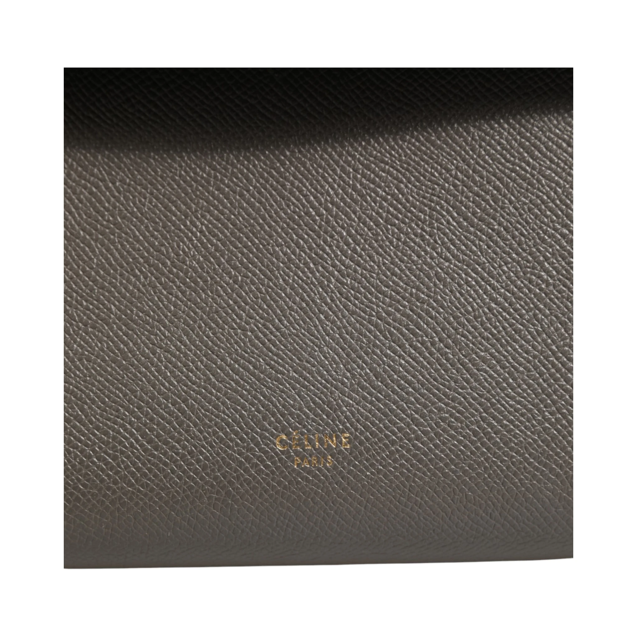 Nano Belt Bag in Grained Calfskin Grey