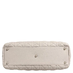Lady Dior Large Grey Cannage Lambskin Bag