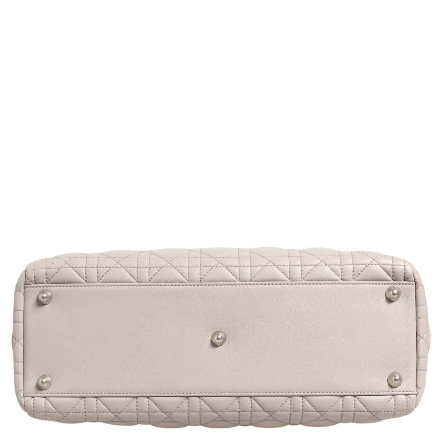 Lady Dior Large Grey Cannage Lambskin Bag