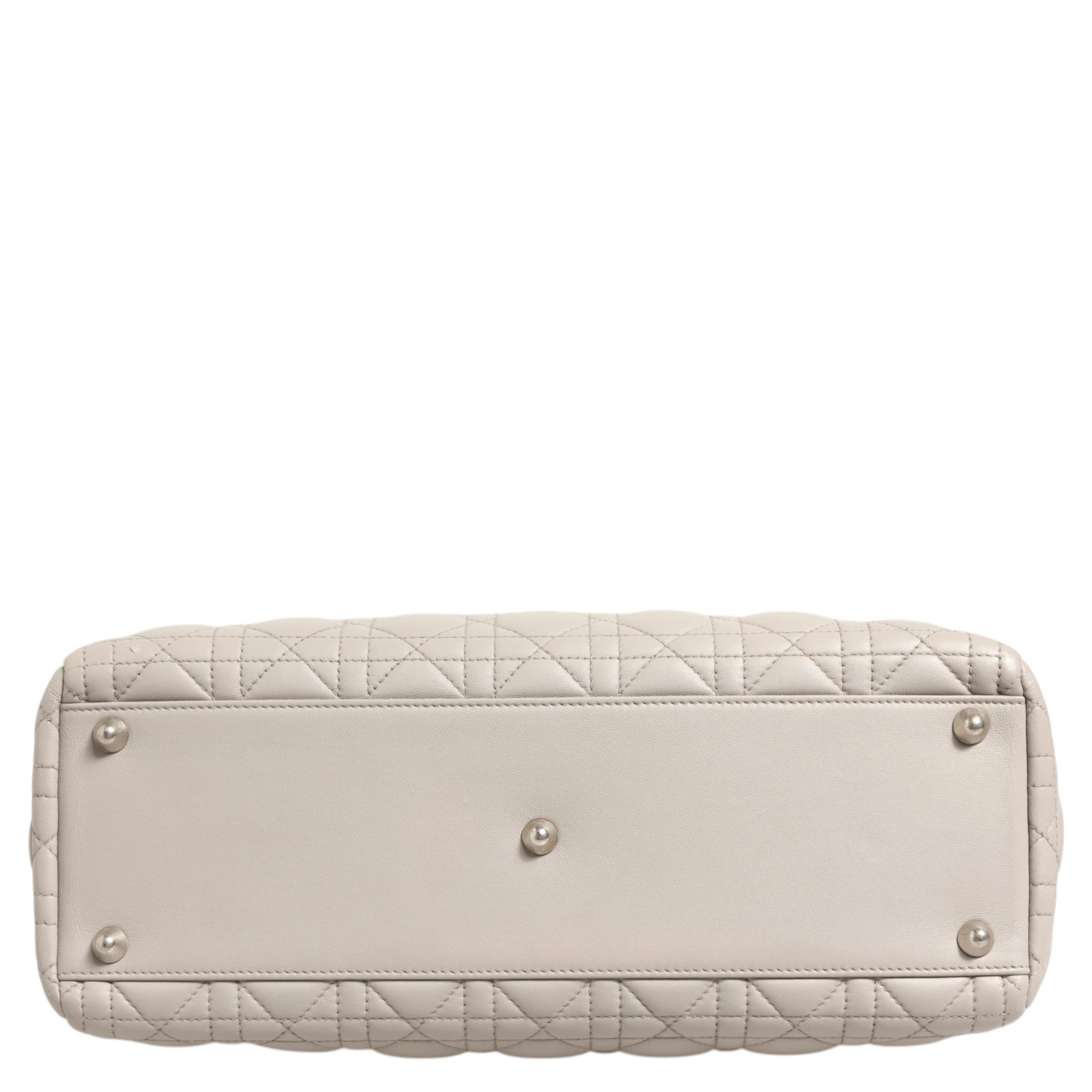 Lady Dior Large Grey Cannage Lambskin Bag