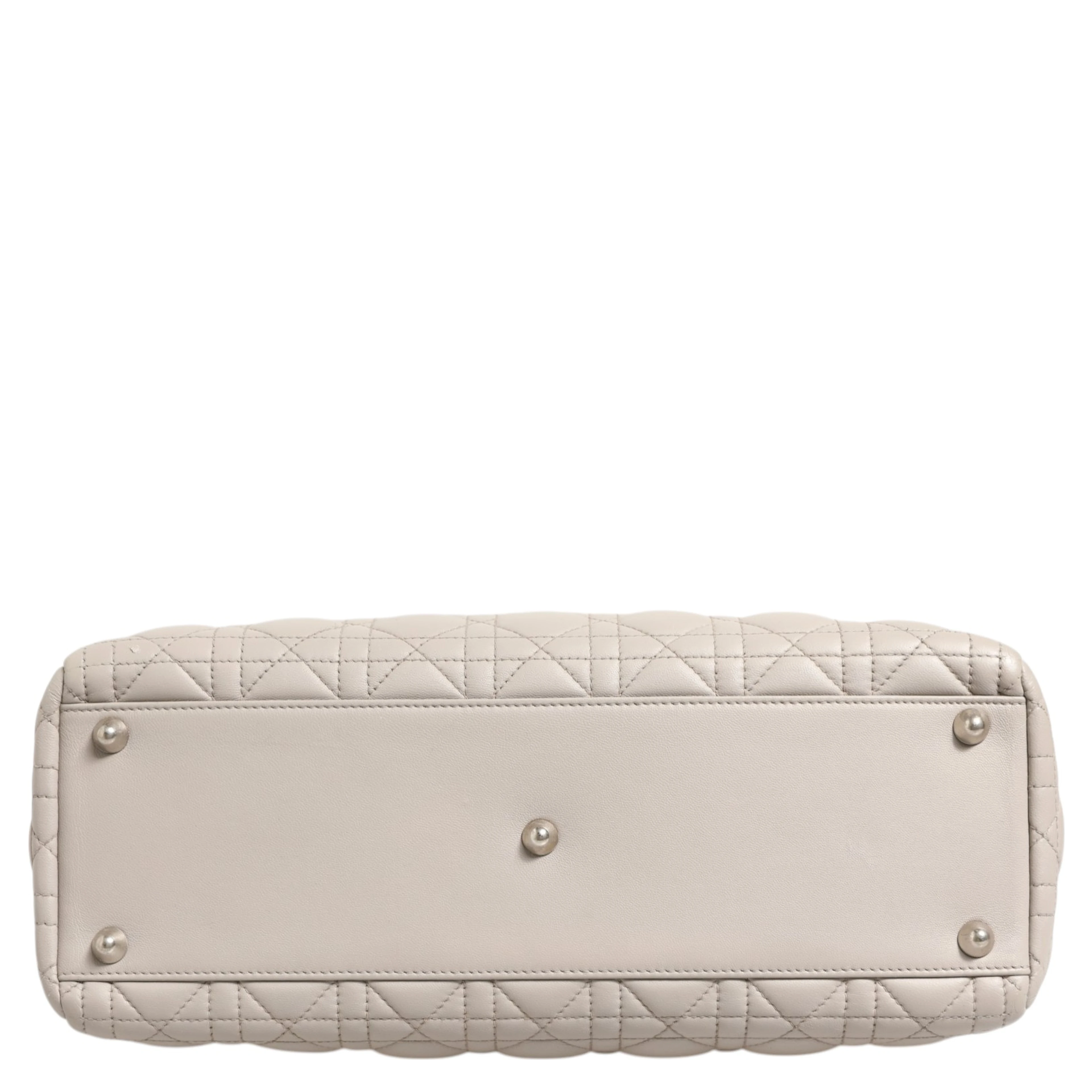 Lady Dior Large Grey Cannage Lambskin Bag
