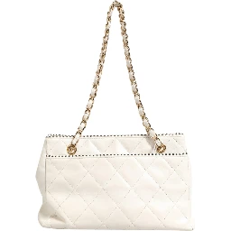 Shiny Calfskin Quilted Mini 22 White 1792563