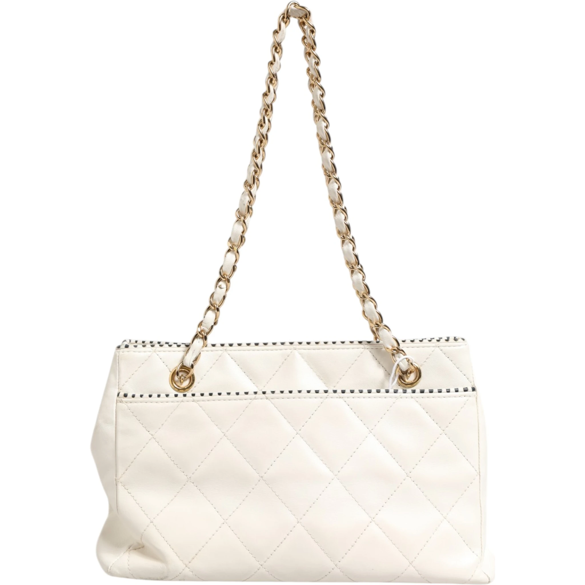 Shiny Calfskin Quilted Mini 22 White 1792563
