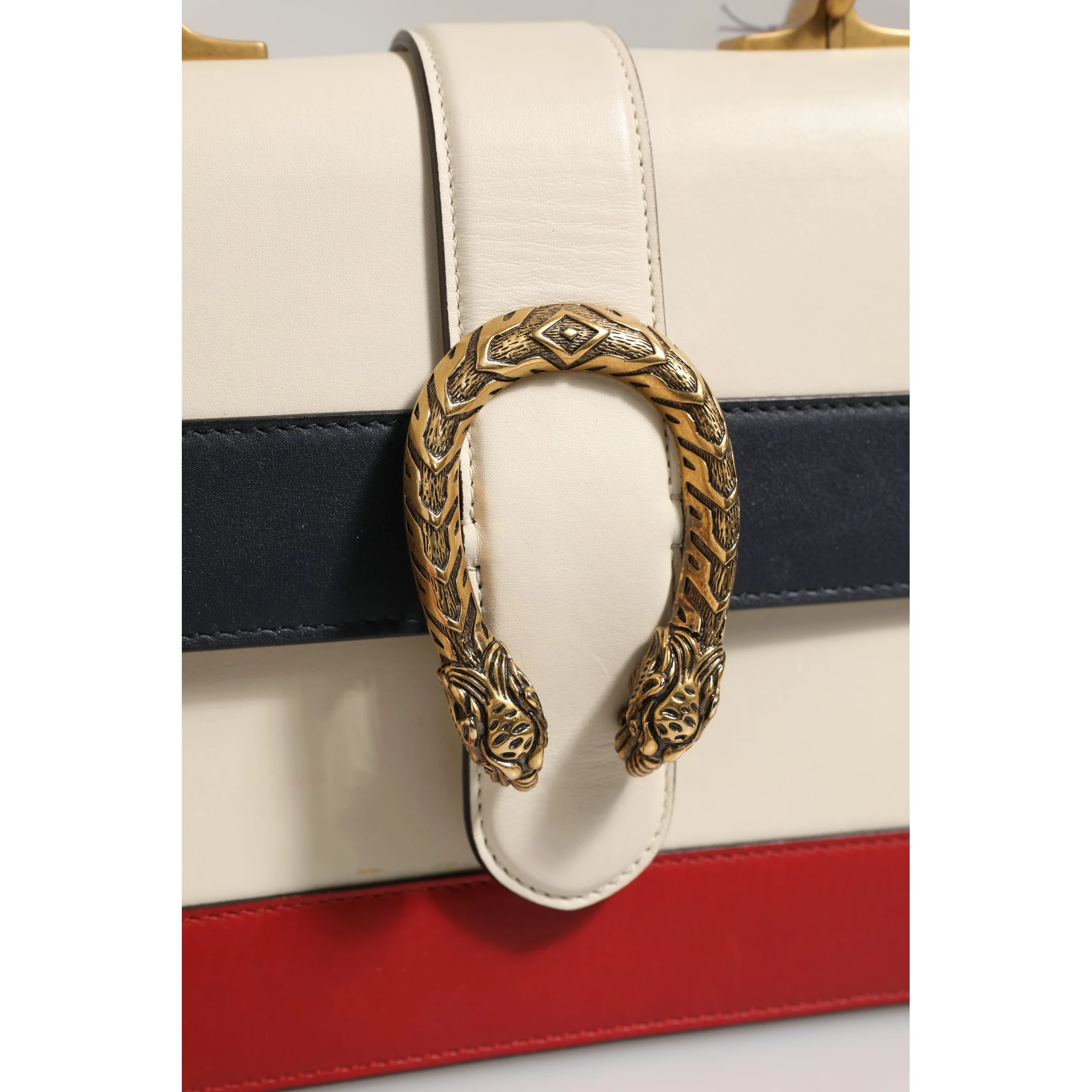 Dionysus Bamboo Top Handle Bag Colorblock Leather