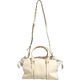 Chalk White Large Leather Tote Bag