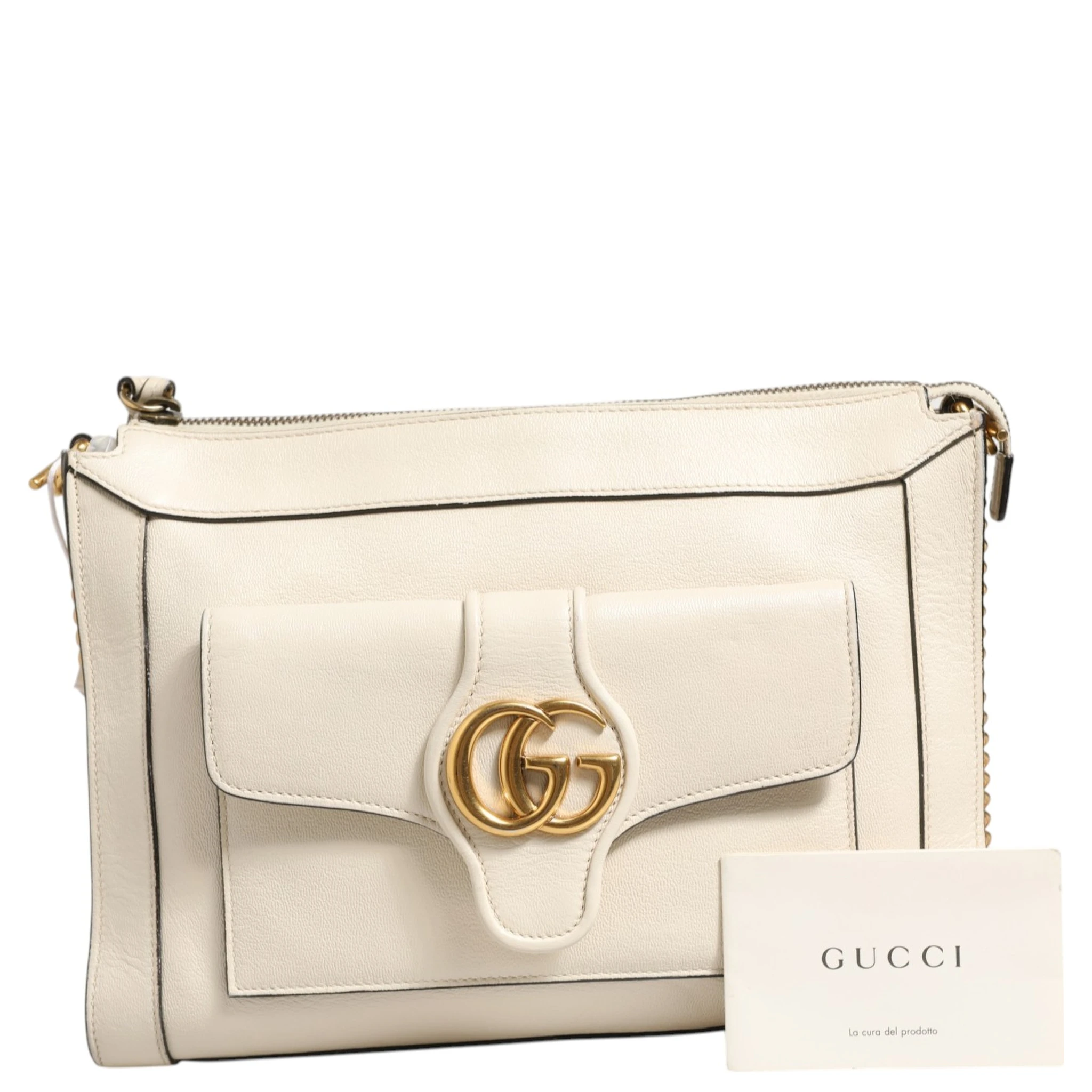 Arli Small Crossbody Bag White Leather