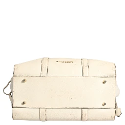 Chalk White Large Leather Tote Bag