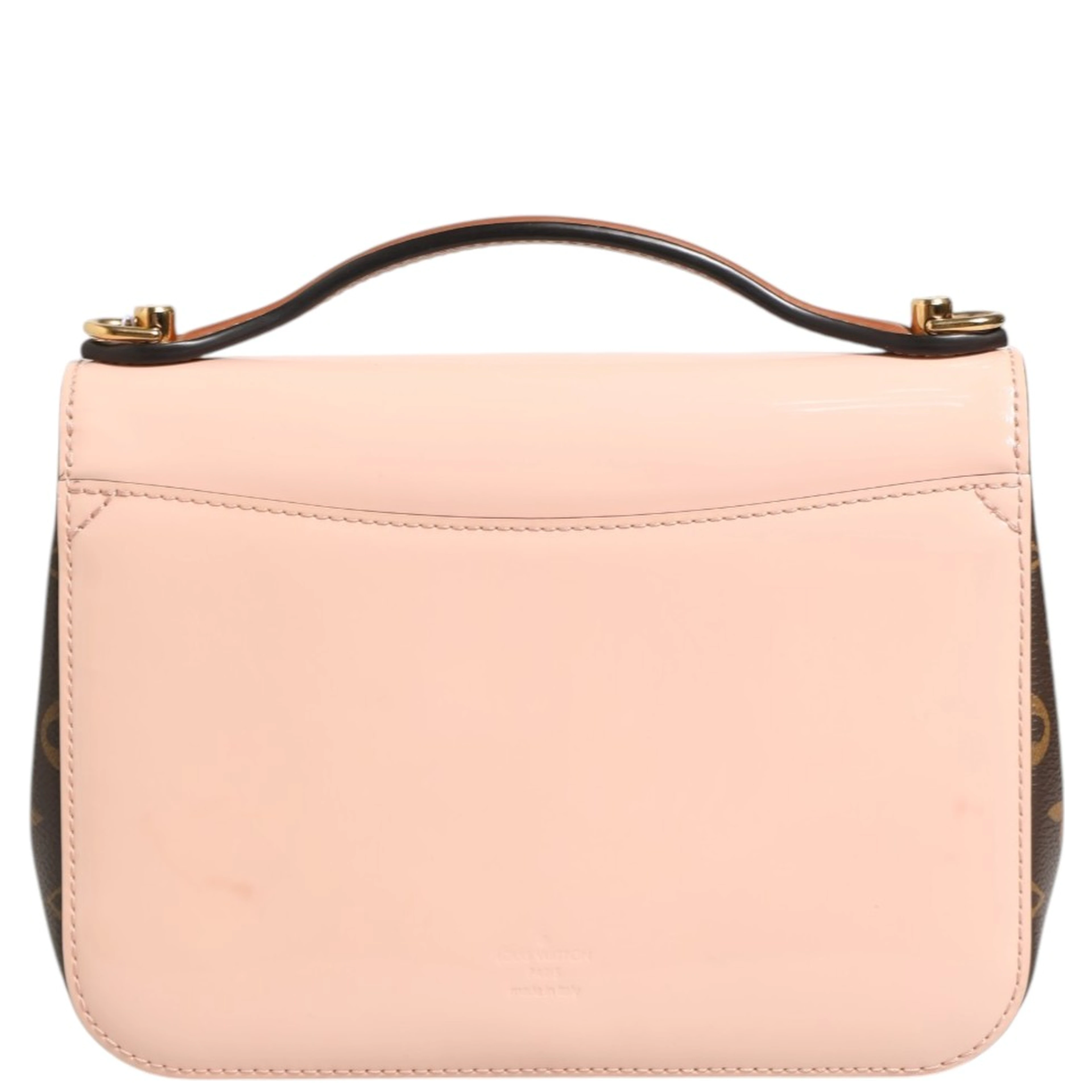 Pink Vernis and Monogram Canvas Cherrywood BB Shoulder Bag