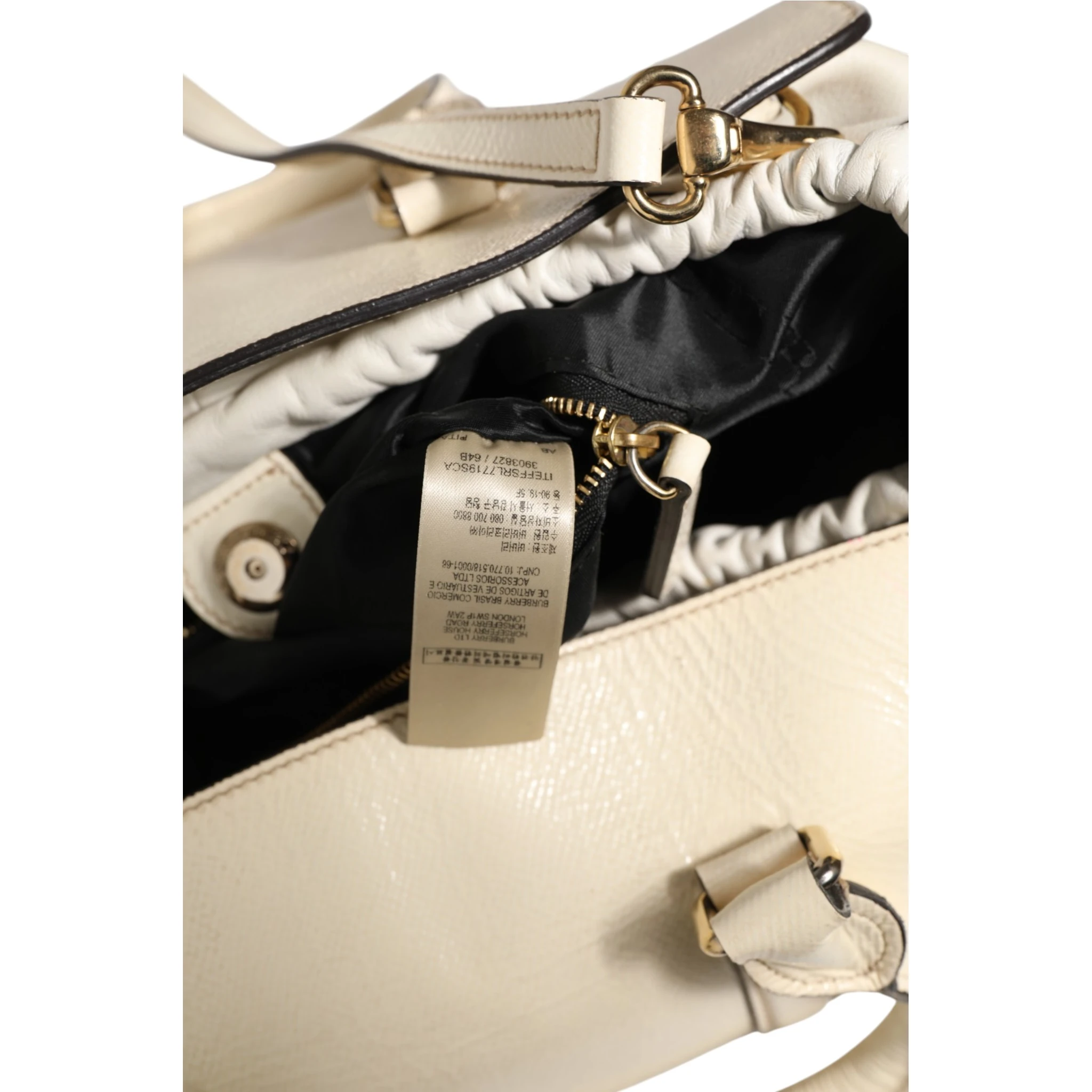 Chalk White Large Leather Tote Bag