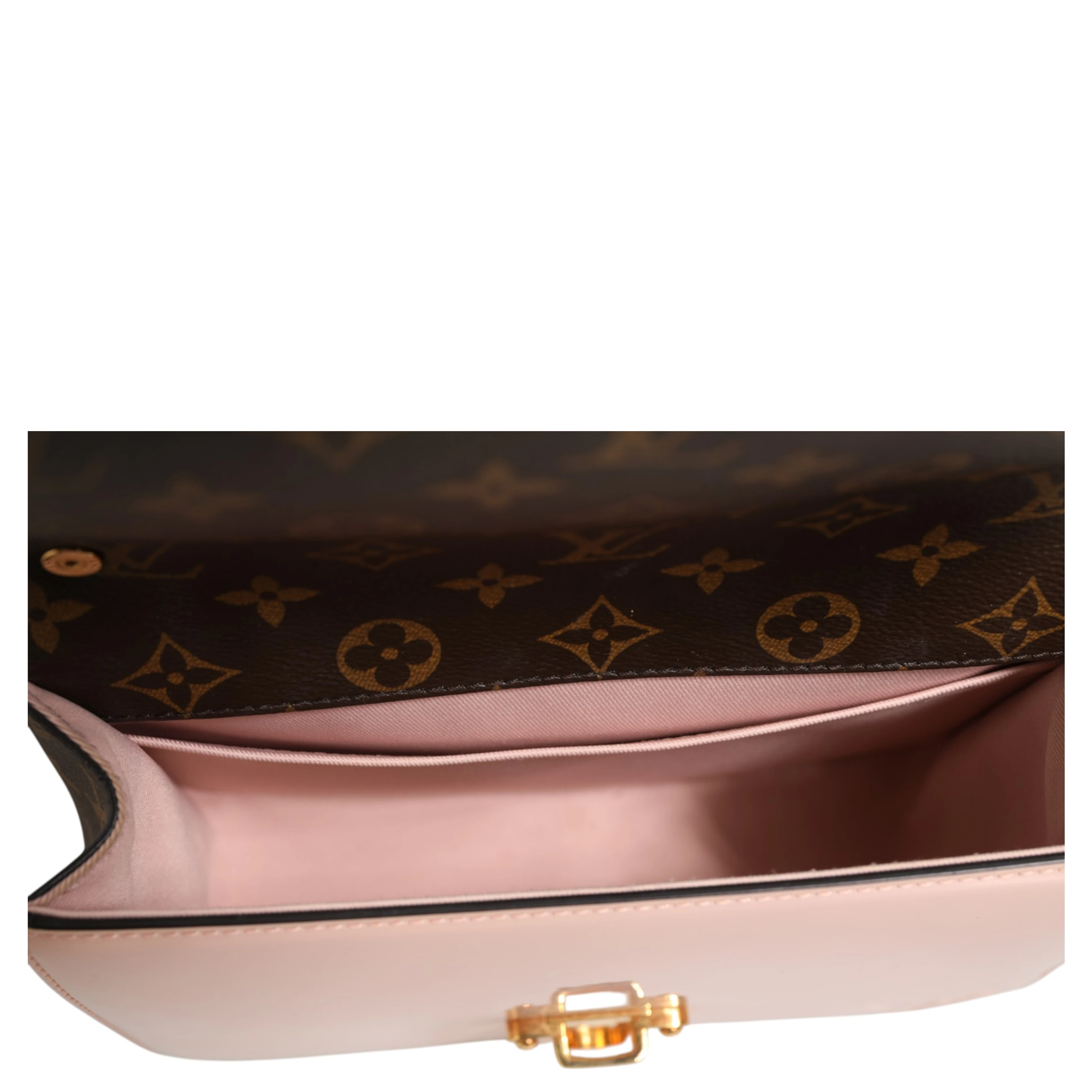 Pink Vernis and Monogram Canvas Cherrywood BB Shoulder Bag