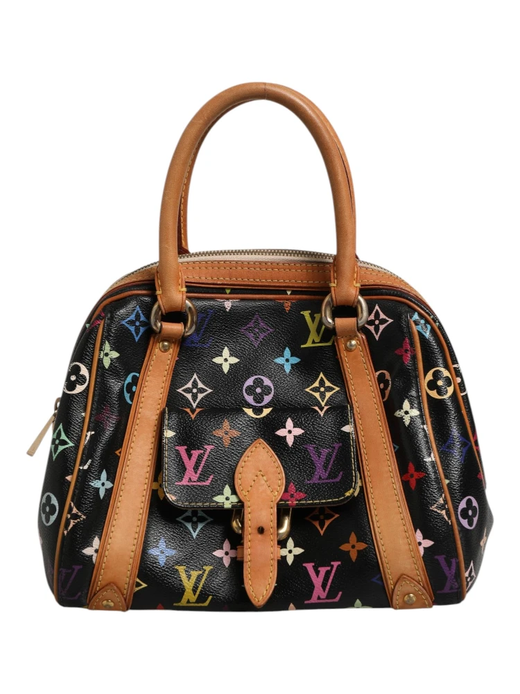 Black Monogram Multicolor Canvas Priscilla Handbag