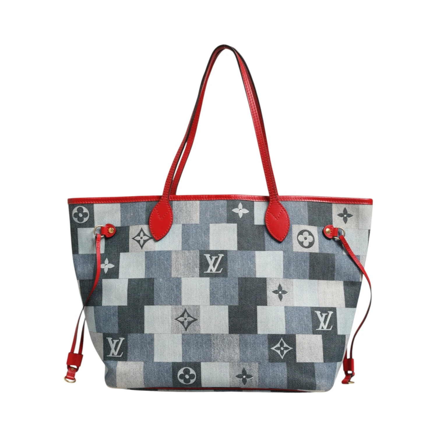Neverfull Patchwork Monogram Denim Tote Bag