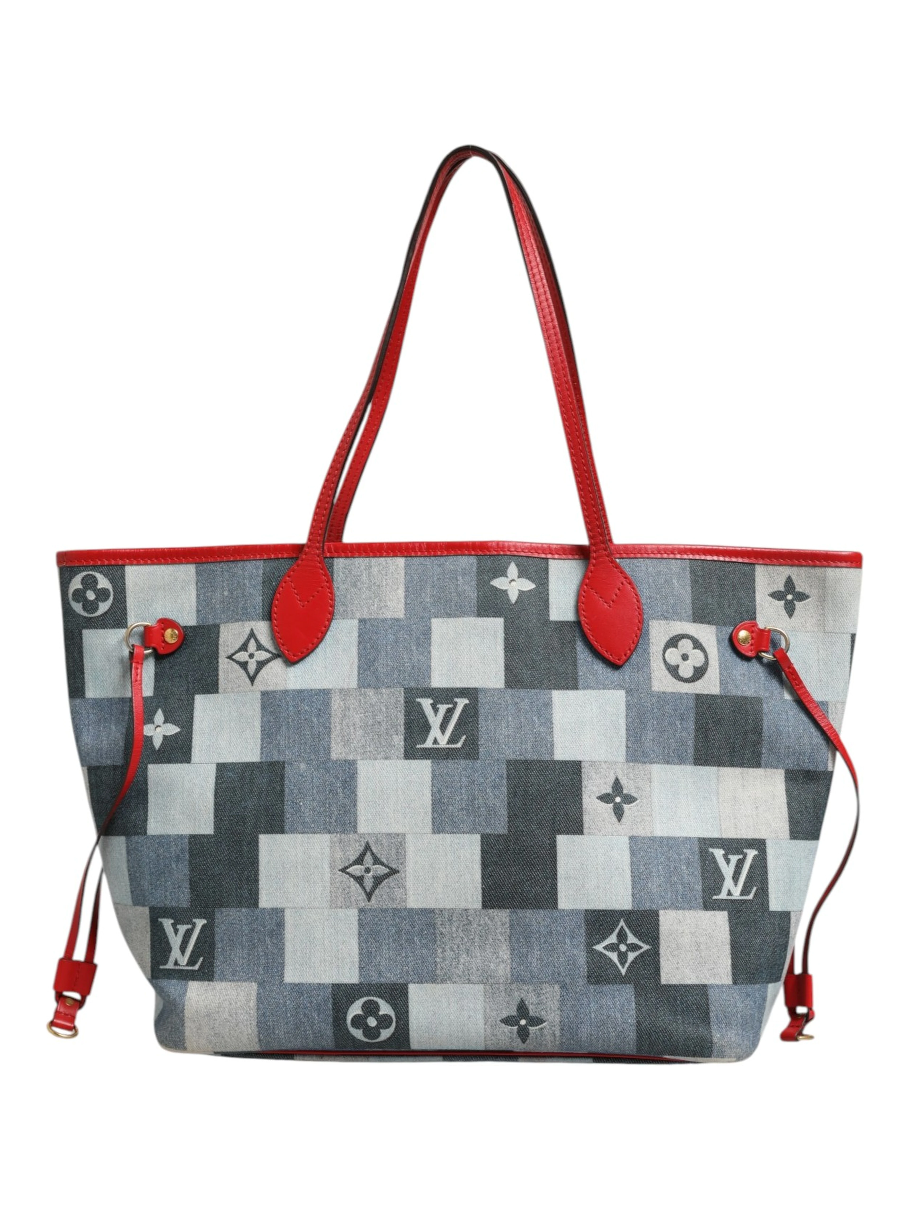 Neverfull Patchwork Monogram Denim Tote Bag