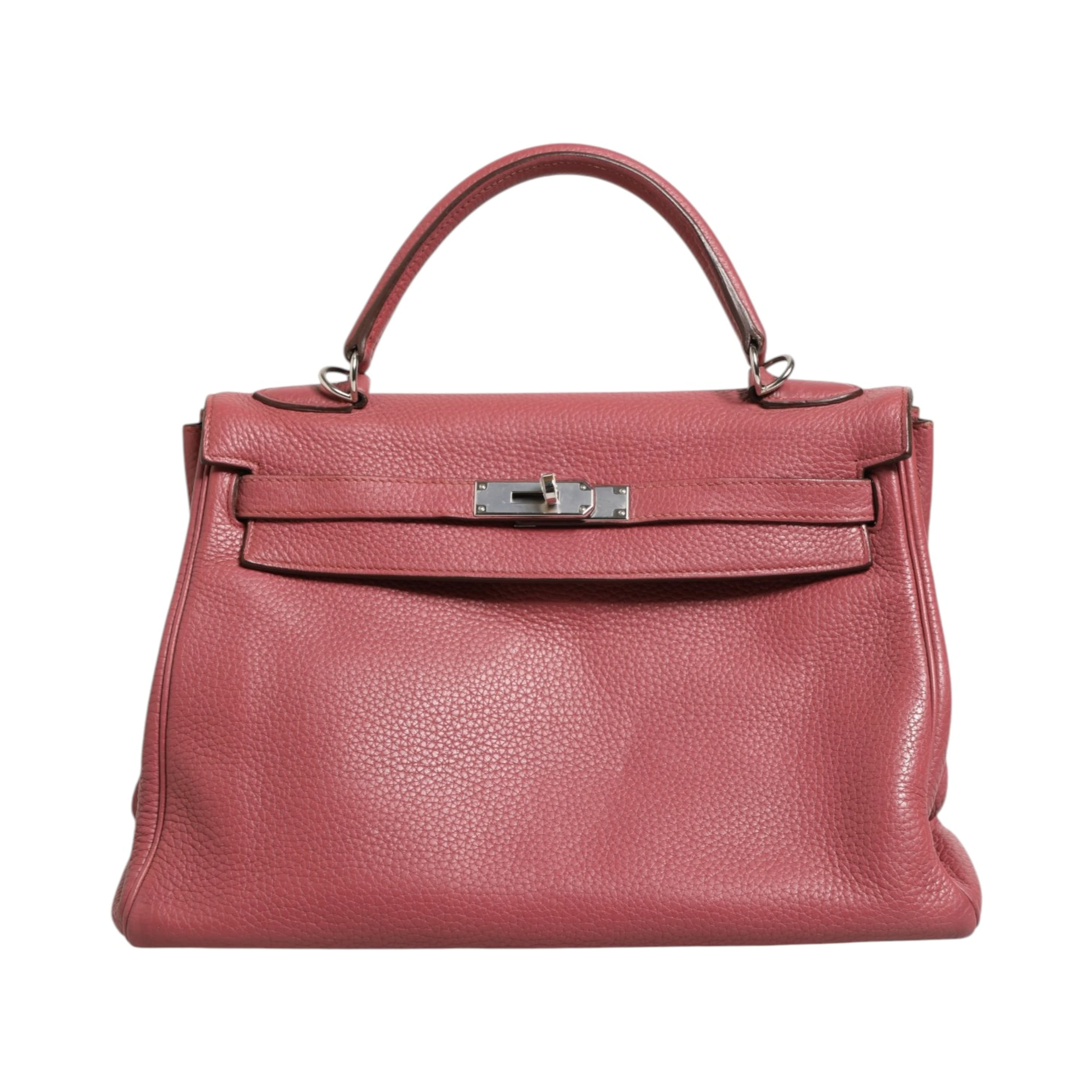 Kelly 32 Rouge H Togo Retourne Palladium