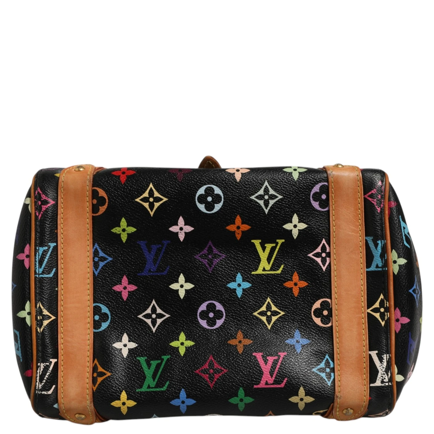 Black Monogram Multicolor Canvas Priscilla Handbag