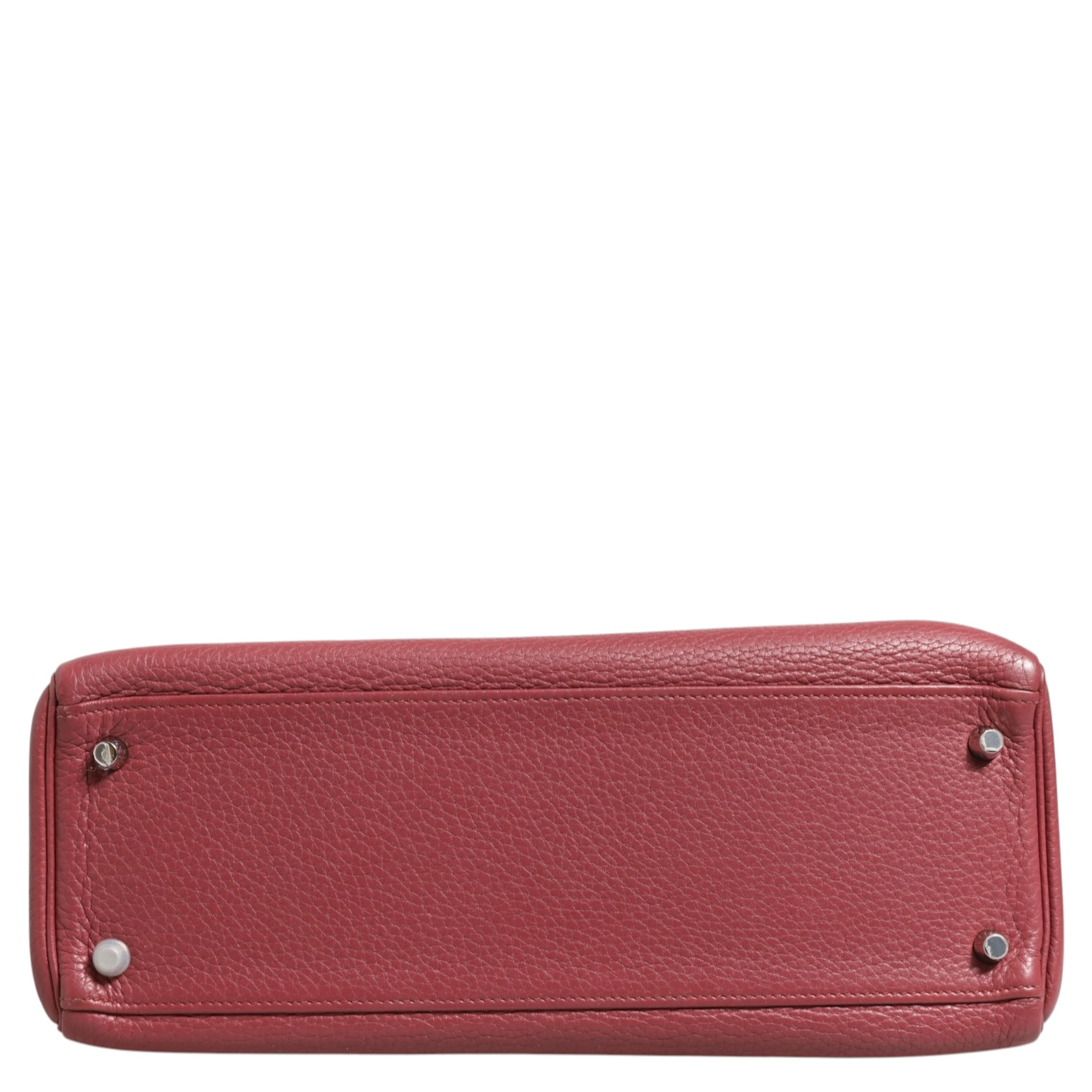 Kelly 32 Rouge H Togo Retourne Palladium