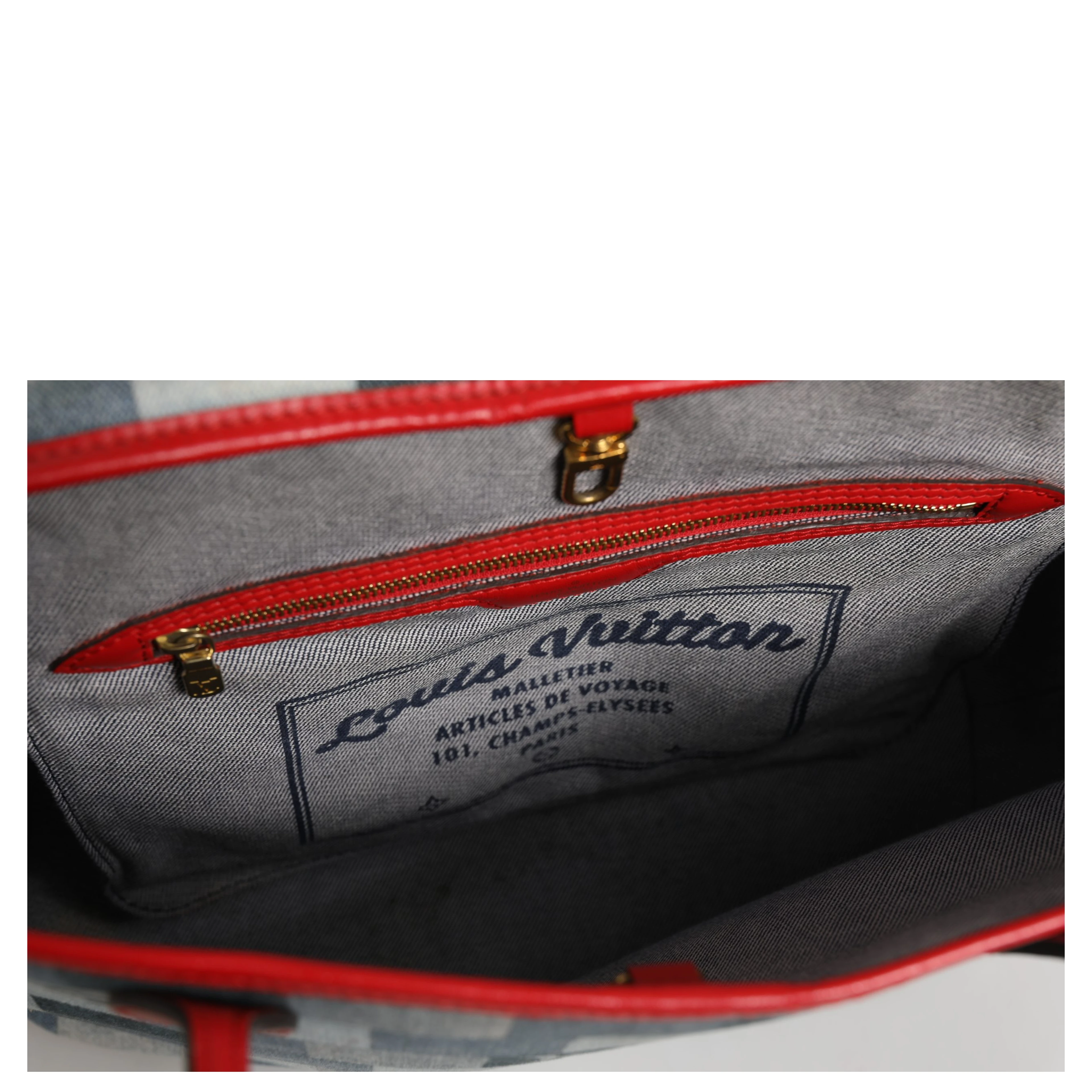 Neverfull Patchwork Monogram Denim Tote Bag