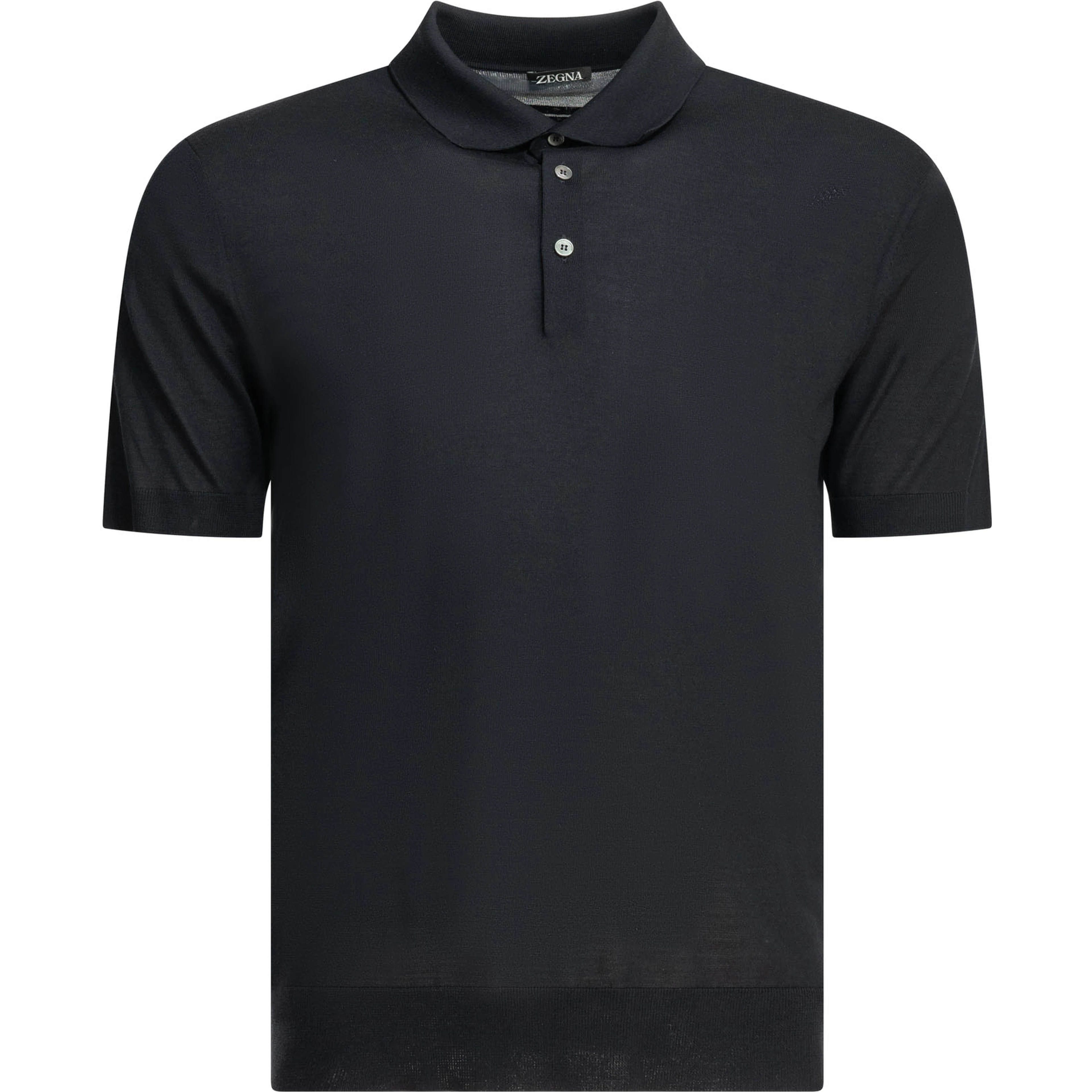 Short sleeves polo shirt in wool