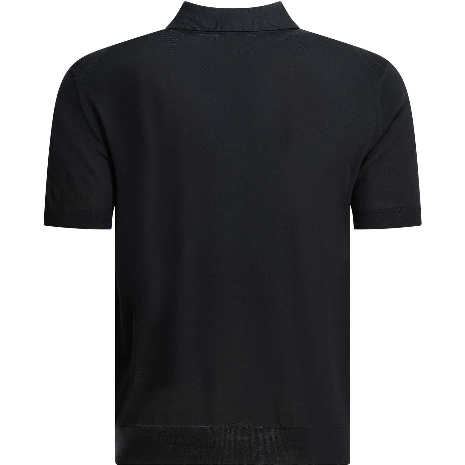 Short sleeves polo shirt in wool