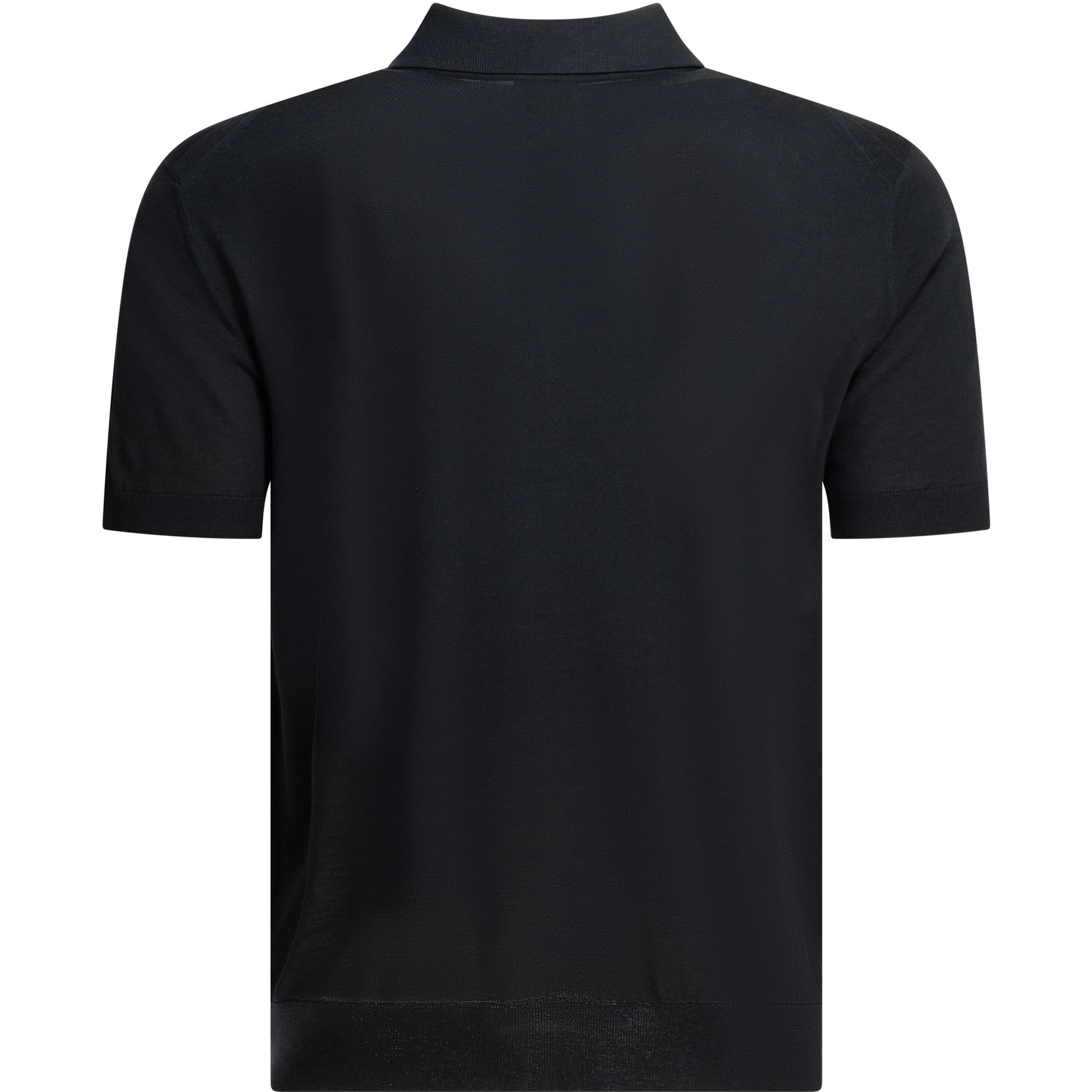 Short sleeves polo shirt in wool
