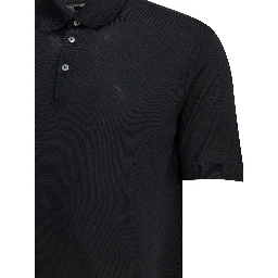 Short sleeves polo shirt in wool