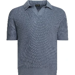 Cotton polo shirt without buttons
