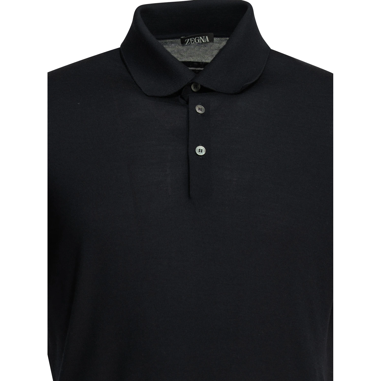 Short sleeves polo shirt in wool