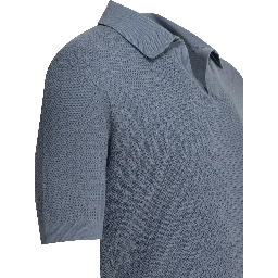 Cotton polo shirt without buttons