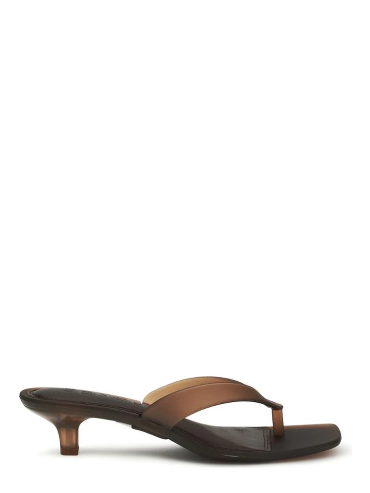 Brown Pvc Flat Sandals