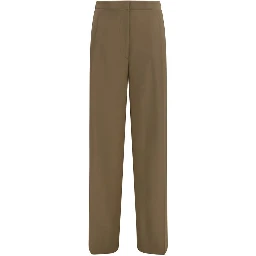 Brown Wool Oves Aries Casual Pants