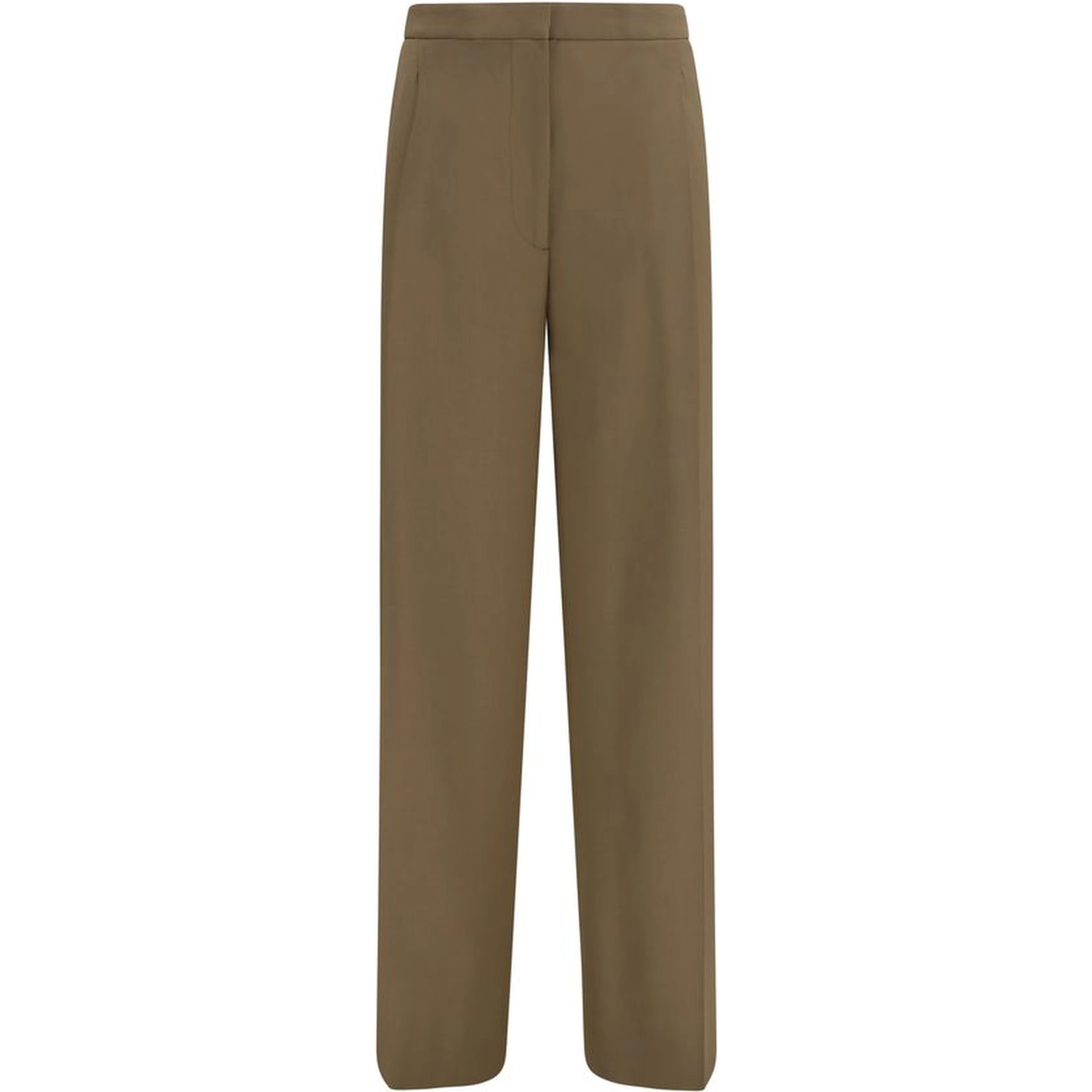 Brown Wool Oves Aries Casual Pants