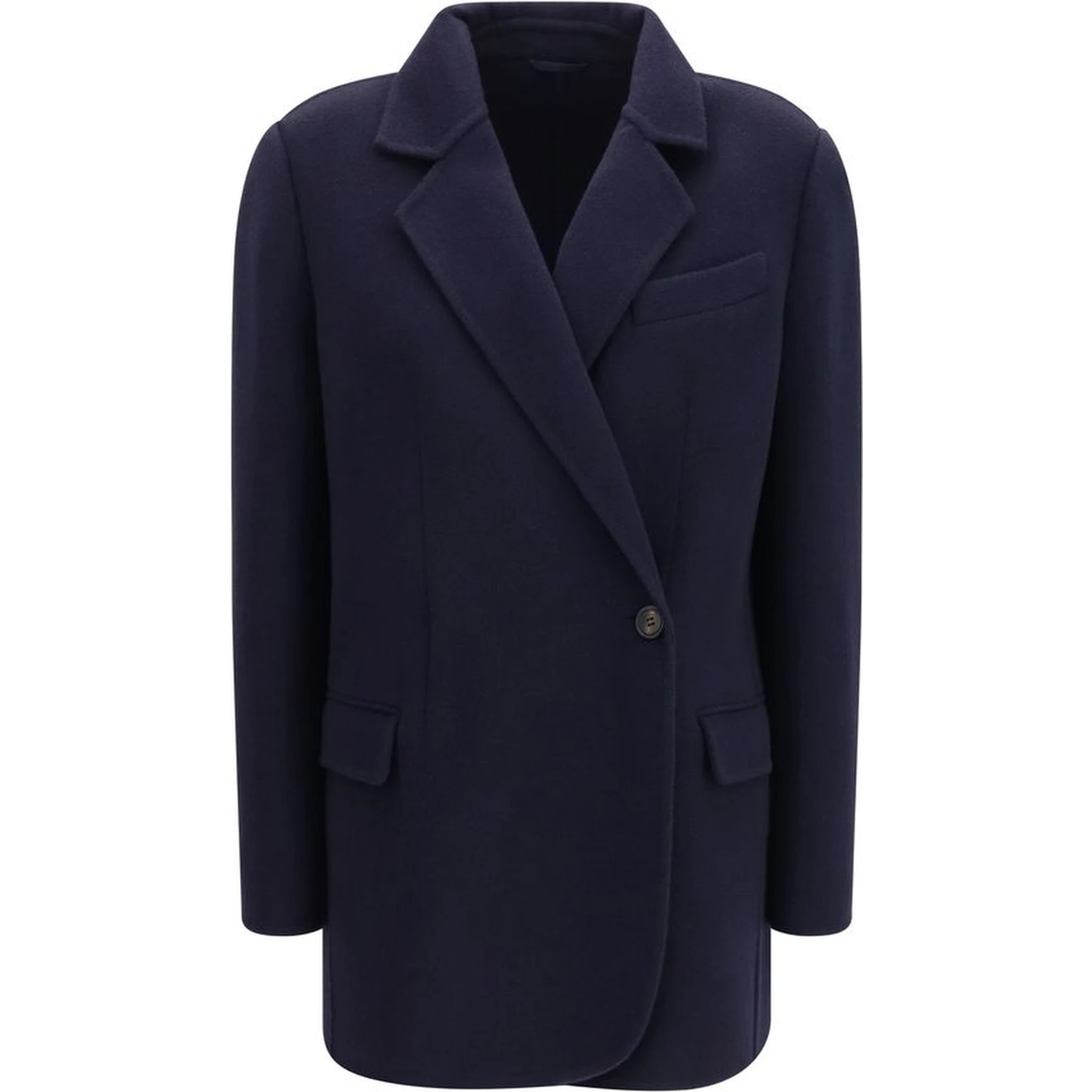Blue Wool Oves Aries Full-Length Jacket