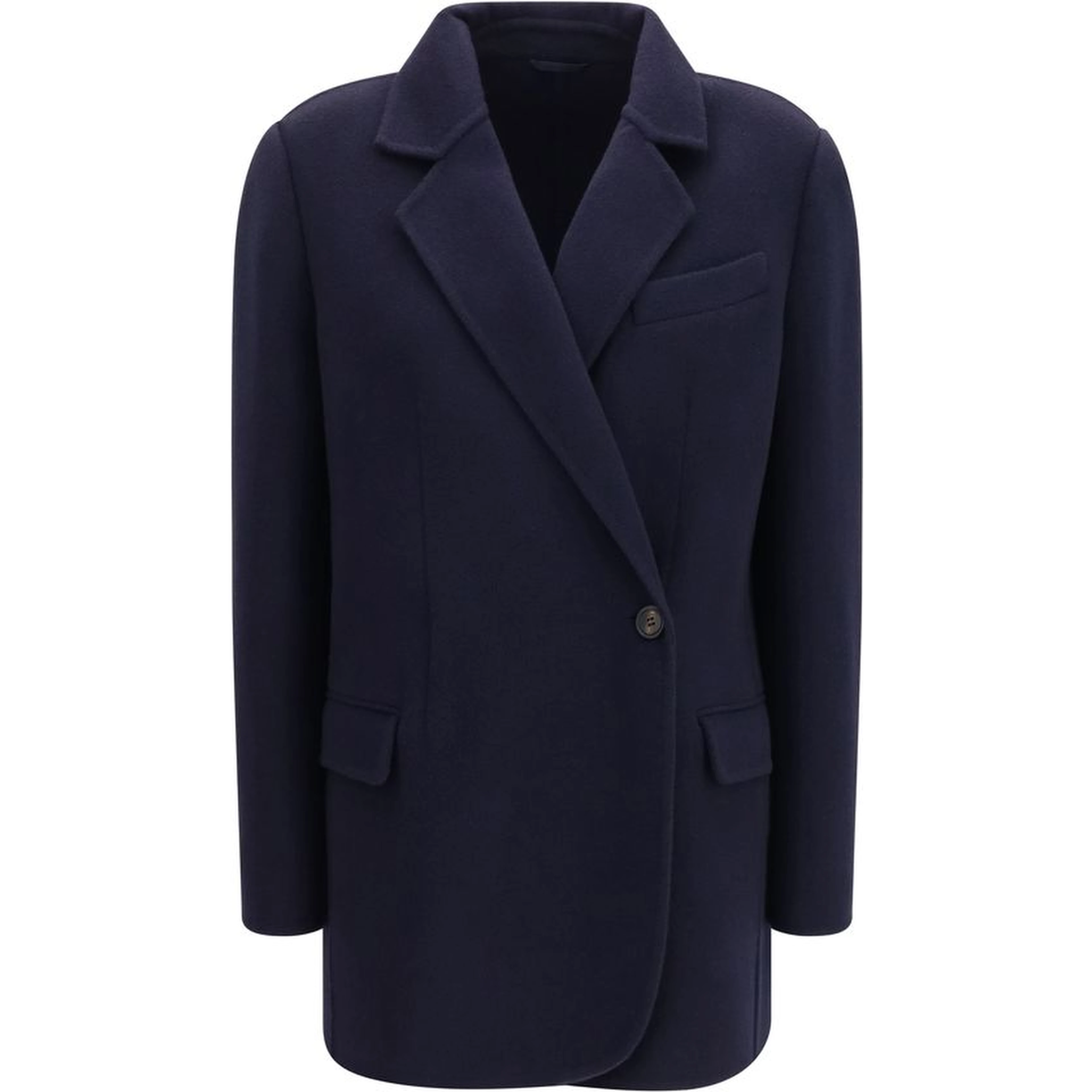 Blue Wool Oves Aries Full-Length Jacket