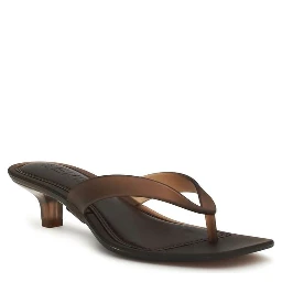 Brown Pvc Flat Sandals