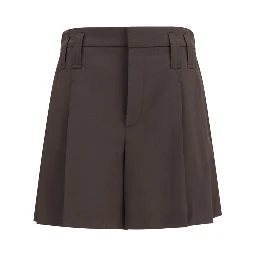Brown Wool Oves Aries Bermuda Shorts