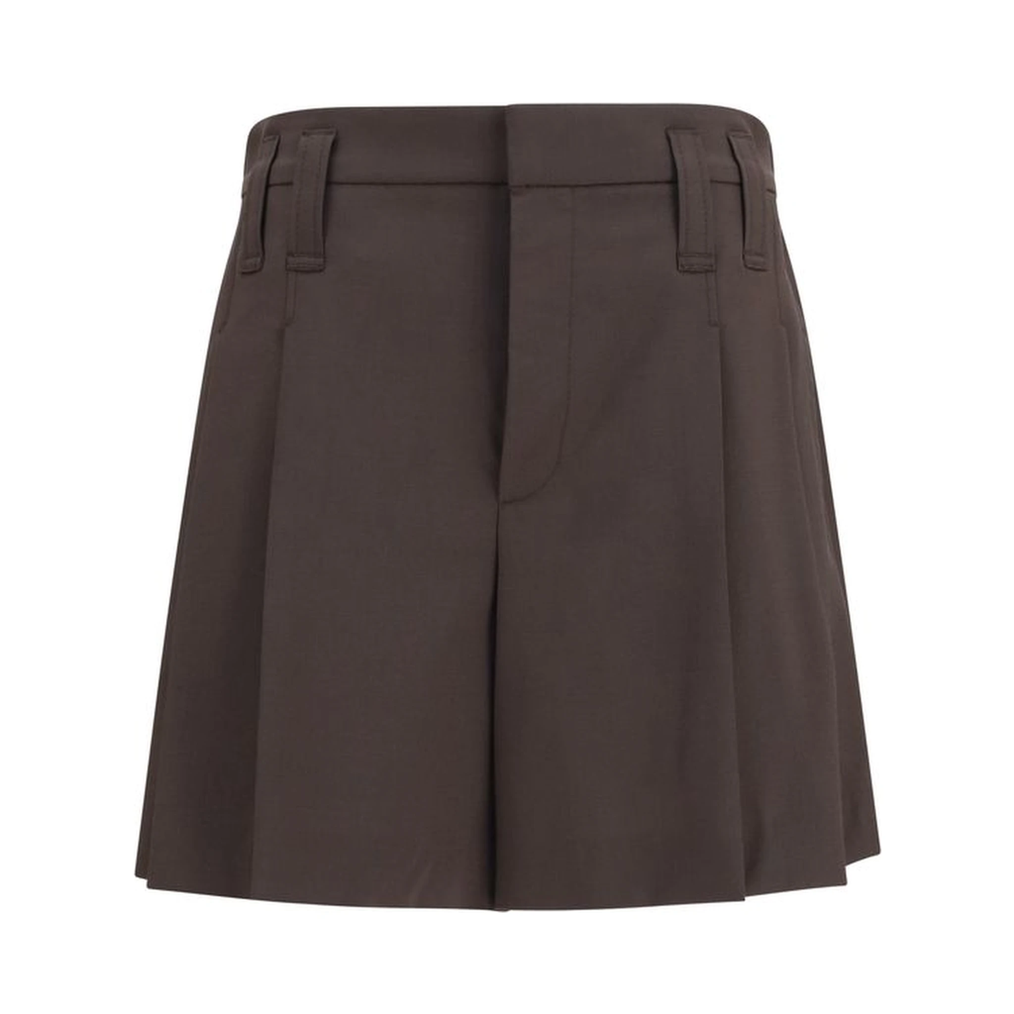 Brown Wool Oves Aries Bermuda Shorts