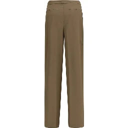Brown Wool Oves Aries Casual Pants