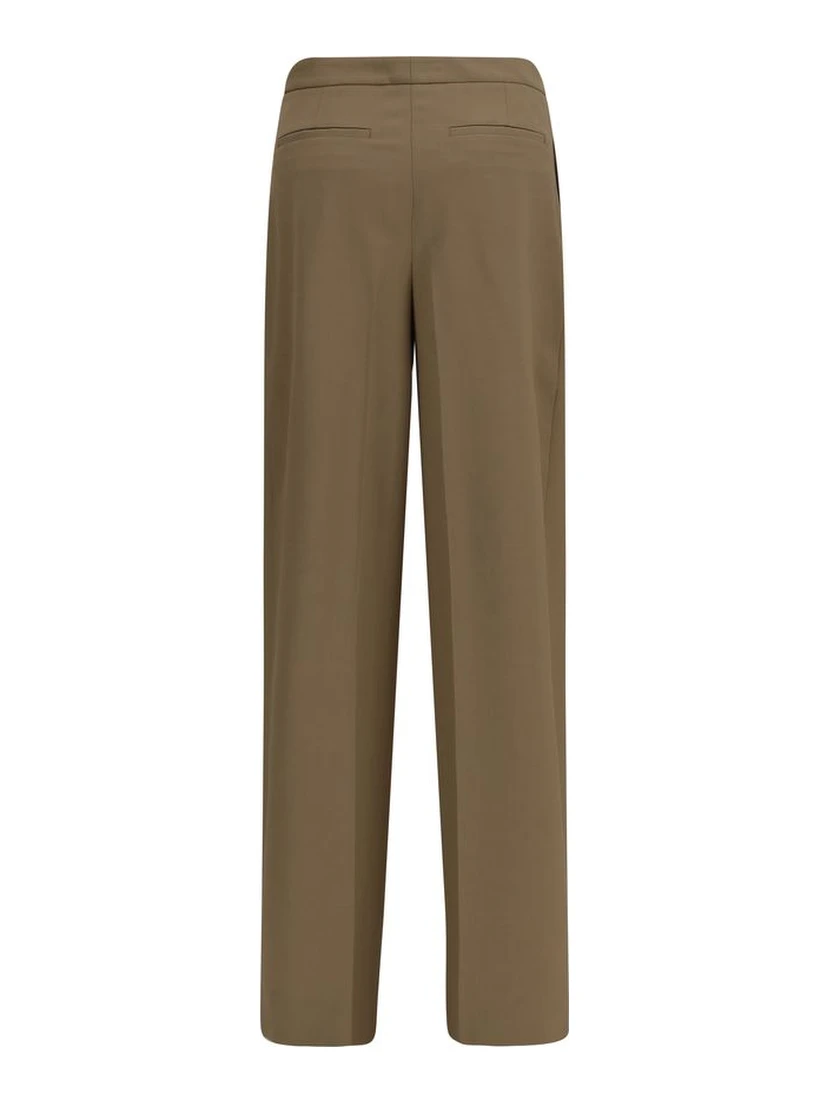 Brown Wool Oves Aries Casual Pants