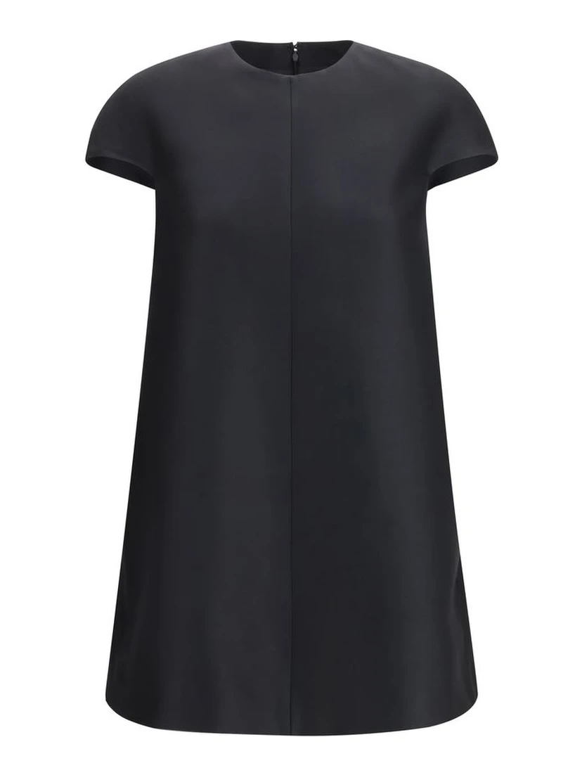 Black Wool Oves Aries Casual Dress