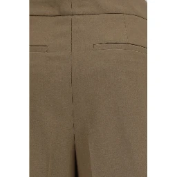 Brown Wool Oves Aries Casual Pants