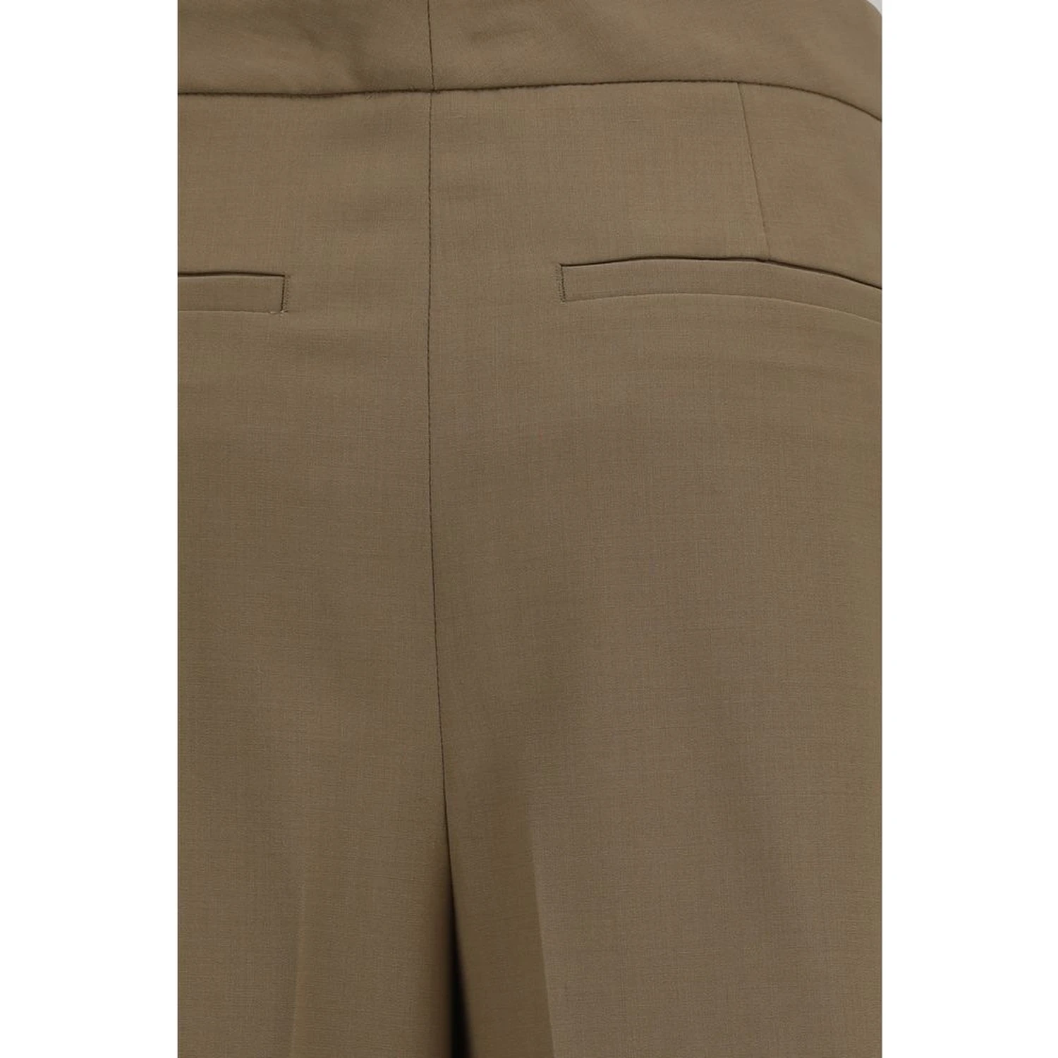 Brown Wool Oves Aries Casual Pants