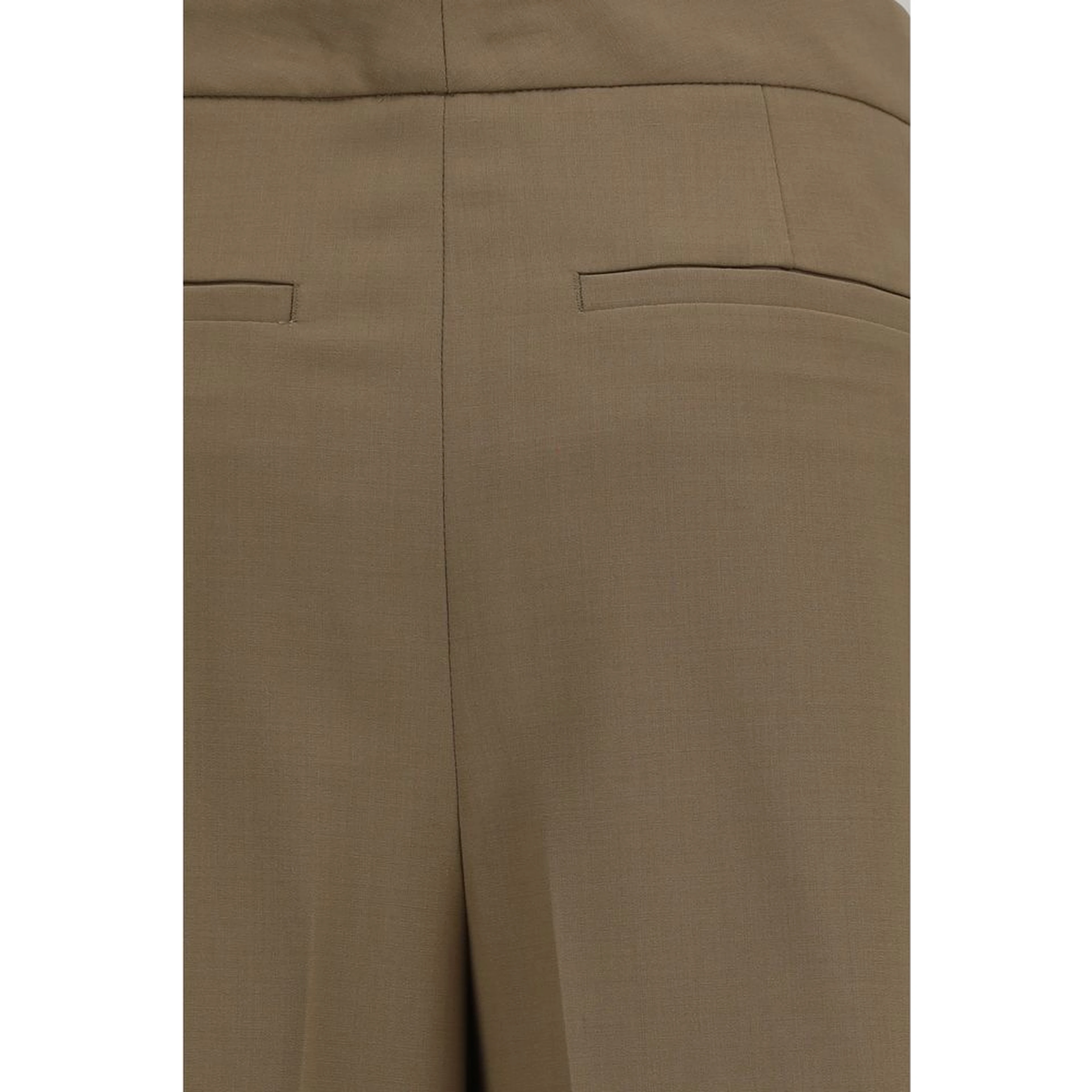Brown Wool Oves Aries Casual Pants